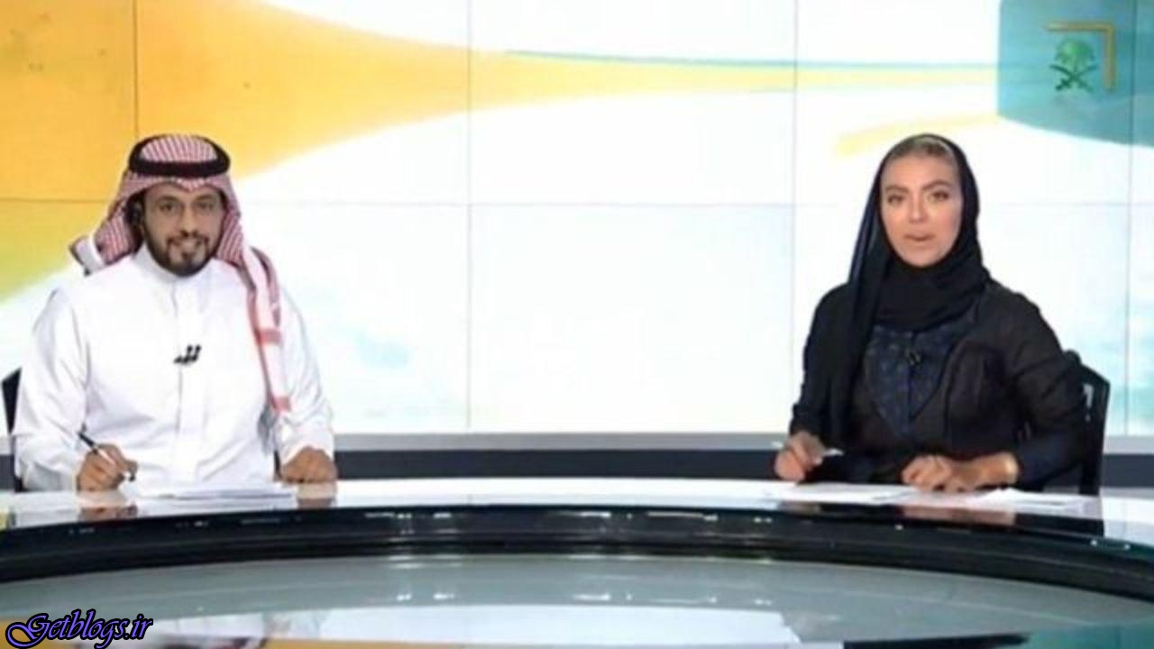 عکس ، نخستین گوینده خبر زن در تلویزیون سعودی